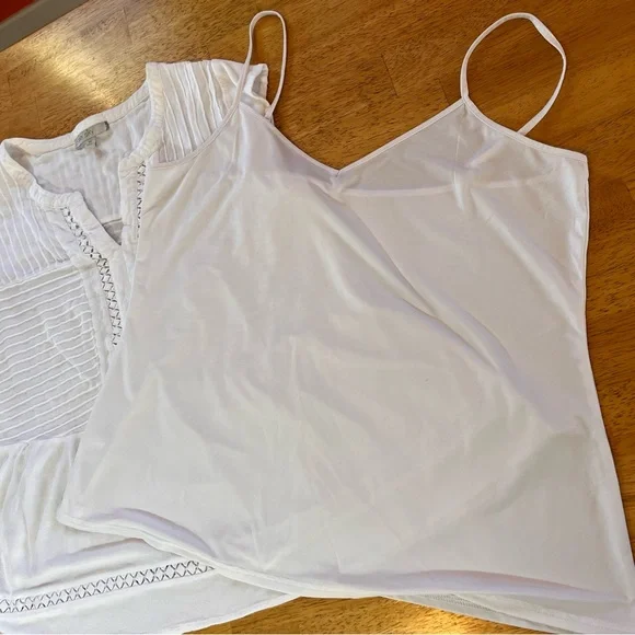 PALE SKY Women’s White Keyhole Cap Sleeve Peplum Crochet Top Wth Tank Boho Indie - Picture 4 of 7